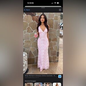 Beginning Boutique floral cut out dress